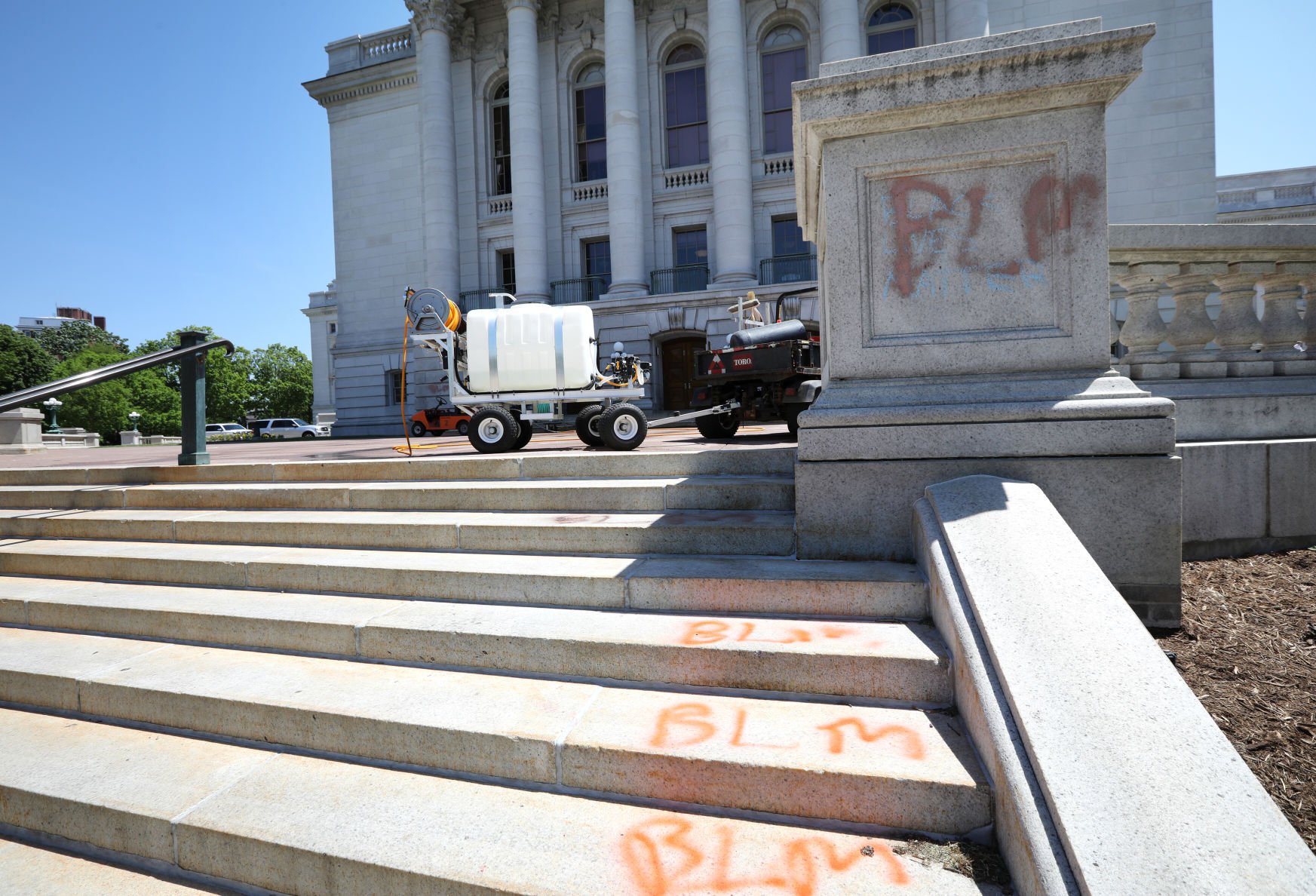 Clean-up of property damage in downtown Madison
